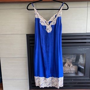Vintage Silk and Lace Slip - Slip Dress - Chemise